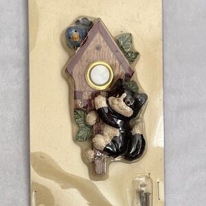 Vintage never used Decorative bird house and Cat Doorbell